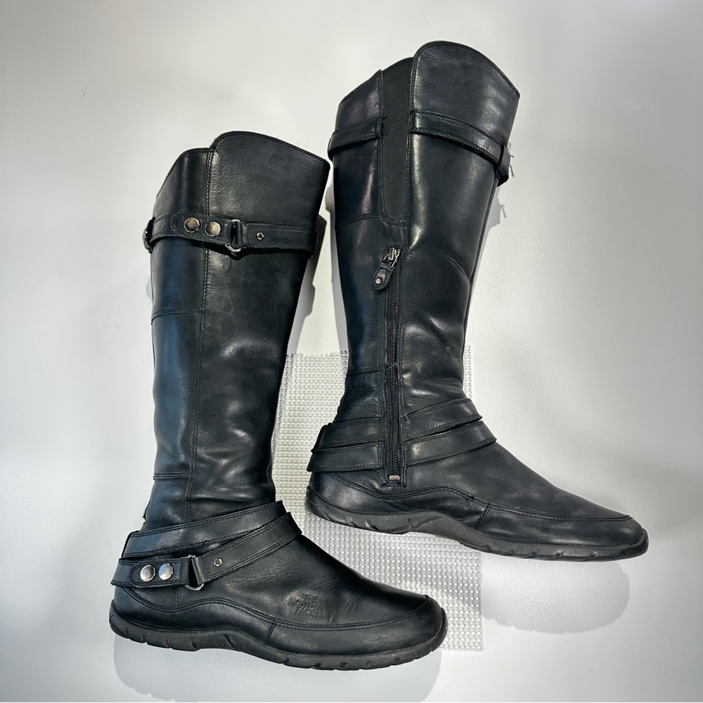The North Face gorpcore tall leather utility boots women 8 - Picture 2 of 11